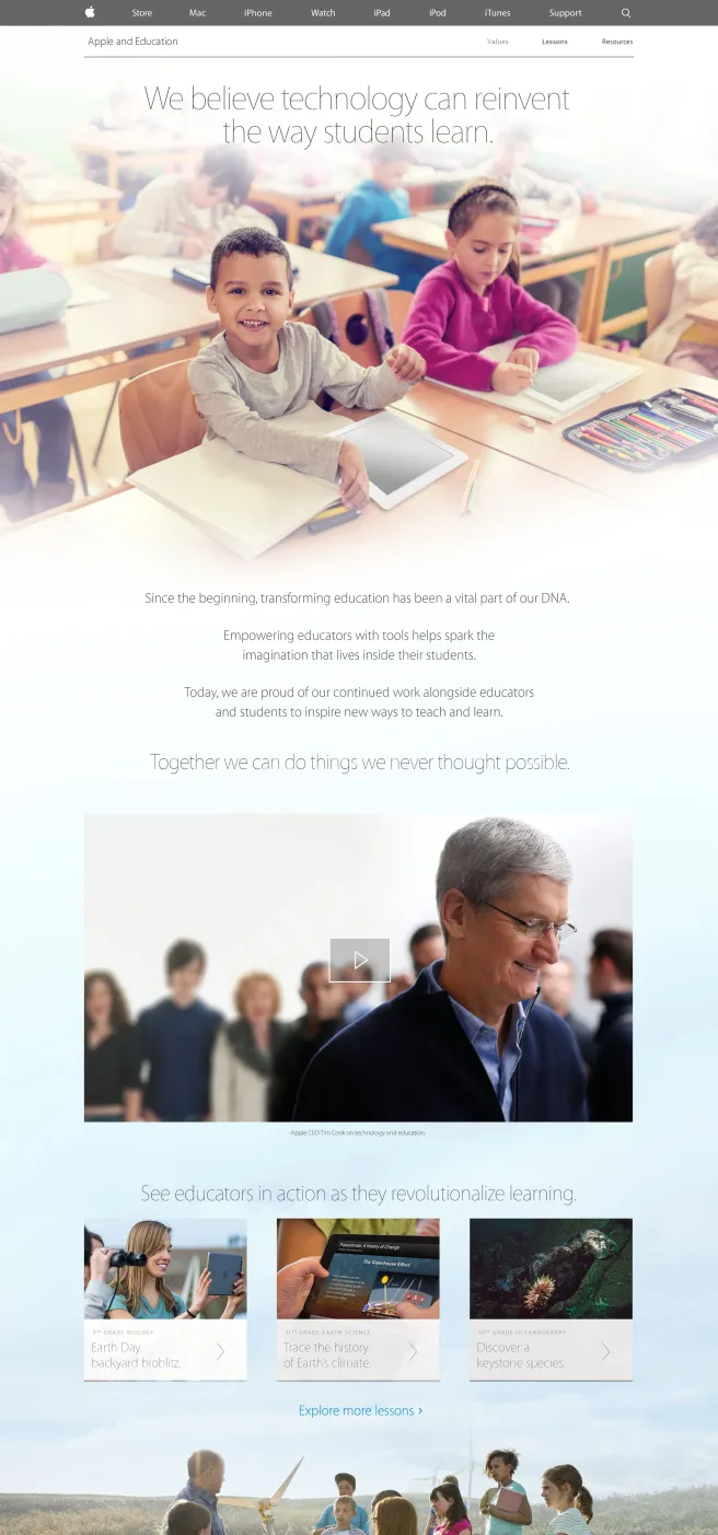 Apple “Stories” interactive editorial experience (1 of 2)