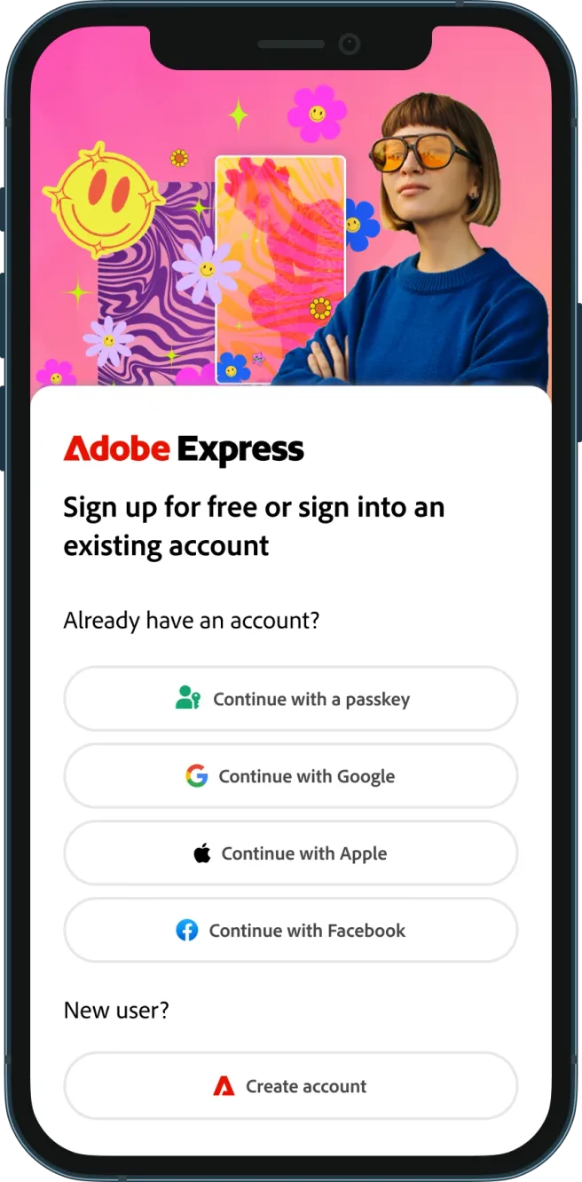 Adobe sign-up / sign-in (SUSI) on mobile — the phone-first registration flow built for global markets