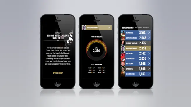 Bud Light Black Crown campaign, desktop