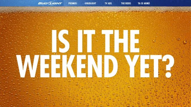 Bud Light weekend-event campaign web experience