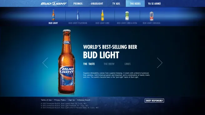 Bud Light campaign website