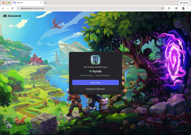 Discord Server Invite Landing Page (SILP) on web — an invite surface built for SEO-driven growth