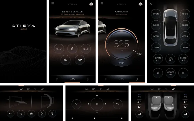 Atieva (pre-Lucid) mobile concept, from the early brand and product work