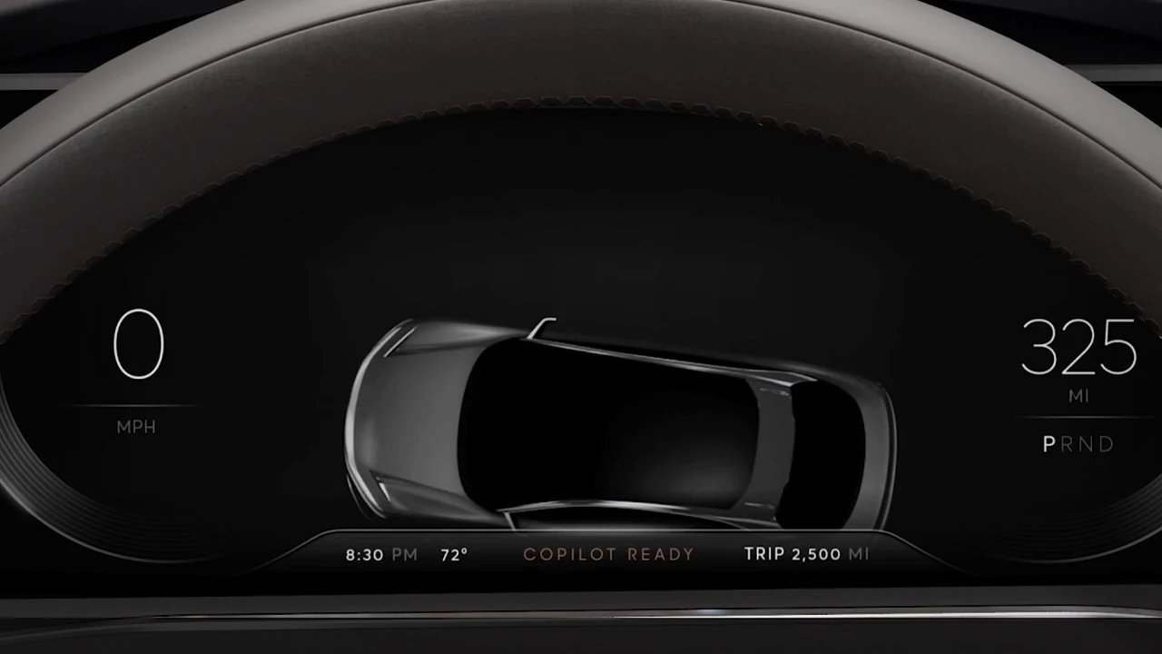 Lucid in-vehicle HMI interface in motion