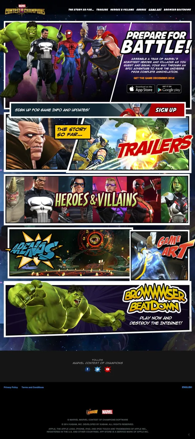 Marvel “Champions” interactive feature