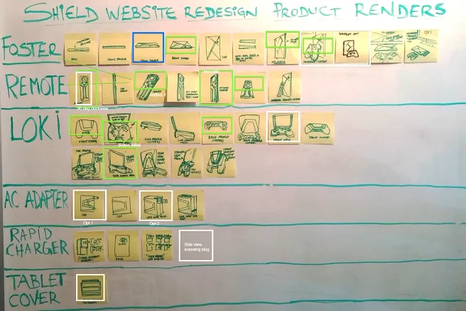 NVIDIA SHIELD early design sketches