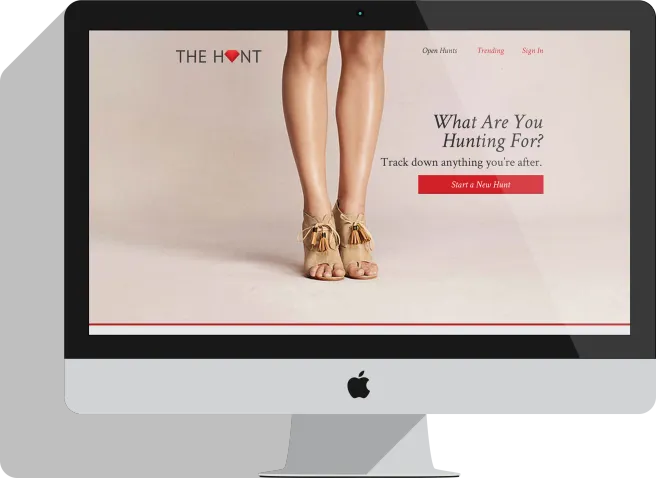 The Hunt desktop web experience