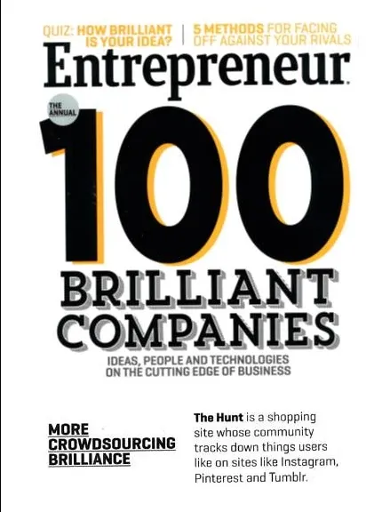 Entrepreneur press coverage of The Hunt