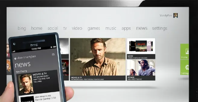 Xbox Live TV interface